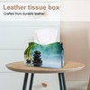 2 Pack Tissue Box Cover Holder, Zen Garden Waterlily Rectangle