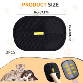 NYZQIW Pack of 2 Fur Magnetic Glove Fur Magnet Pet Hair Remover Glove Pet Hair Remover Cat Gloves Grooming Glove Cat Hair Glove Dog Hair