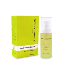 Bio Jouvance - Multi Vitamin C Serum 1oz / 30ml - Professional Eye & Face Hydrating Cream | Facial Skin Care Treatment | Made in France