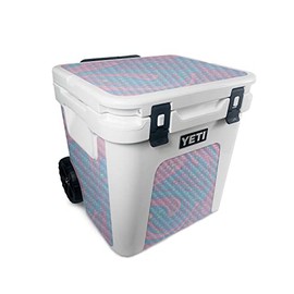 MightySkins Carbon Fiber Skin Compatible with Yeti Roadie 48 Wheeled Cooler - Cotton Candy Swirl | Protective, Durable Textured Carbon Fiber Finish | Easy to Apply and Change Styles | Made in The USA