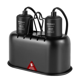 DXOPHIEX Nano Reptile Heat Lamp Fixture Max 40W Dual Reptile Light Fixture with Two Independent Switches, UVB Reptile Light Fixture Dual Dome Lamp for Reptiles Terrarium