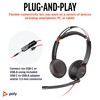 Poly Blackwire 5220 Wired Headset - Flexible Noise-Canceling Boom Mic