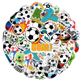 CVFRTT 100 Football Graffiti Stickers, Fashionable Football Stickers, Waterproof Stickers, Can Be Used To Decorate Luggage, Water Cups, And Skateboards