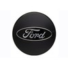 Set of Four 2 1/8" Black and Chrome Center Wheel