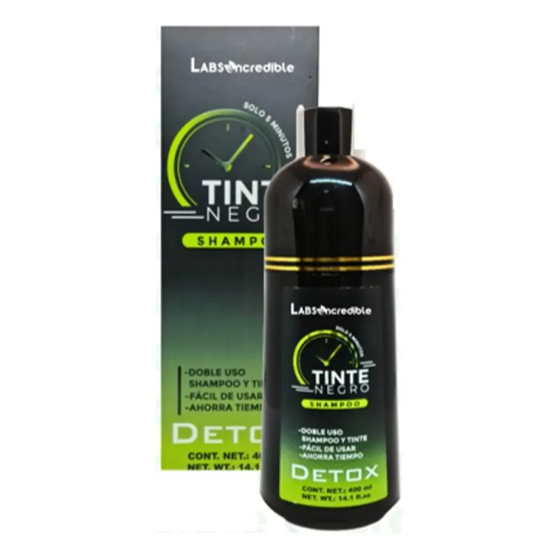 Shampoo Para Canas Con Tinte Para Cabello Color Negro 2