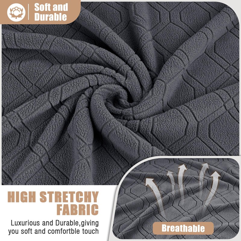 VANSOFY Extra Large Reclining Sectional Couch Covers, Washable 5-Piece Sofa