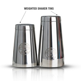 EVERYDAY COCKTAIL® | Professional Boston Shakers Set - 18oz Weighted | Unweighted Cocktail Shaker Set For Bartenders | Pro Bar Shaker Made from Premium Stainless Steel | Martini Shaker
