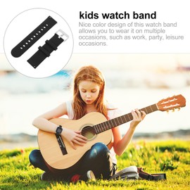Hemobllo Black Watchbands,Kids Children's Strap Silica Gel Accessories Sports Black Bracelet Boys Watchbands