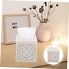 Ciieeo Woven Tissue Box Cover Rope Stylish Macrame Tissue Holder