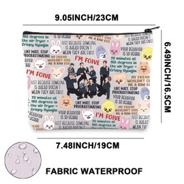 K-Pop SKZ Makeup Bag SKZ Gifts SKZ Merchandise K-Pop SKZ Zipper Bag (I'm foive UK)