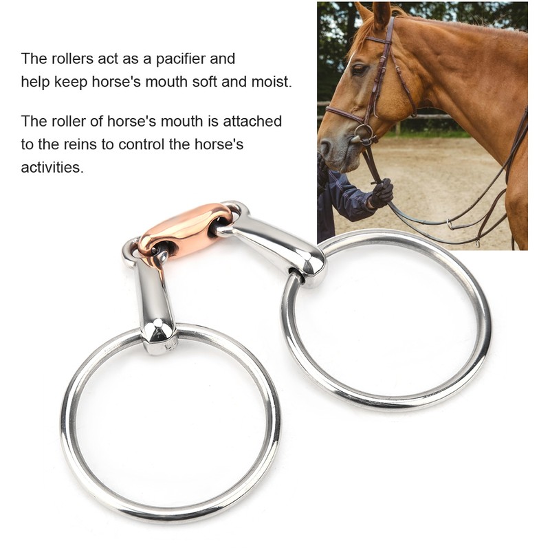 Stainless Steel Thickeness Bit Loose Mouth Bit Roller for Horse