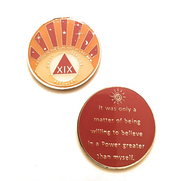 Recovery Line 19 Year AA Medallion, I Stood in The