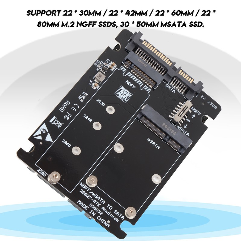 2 in 1 Mini M.2 NGFF &amp; MSATA SSD to