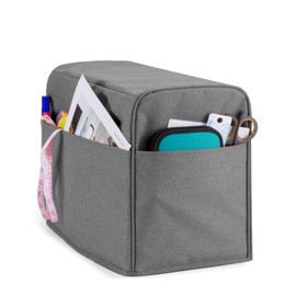 Luxja Overlock Machine Cover with Storage Pockets for Overlock Sewing Machines and Accessories, Grey