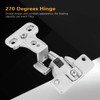 Full Opened Door Hinge, 270 Degree Opening Angle Zinc Alloy