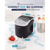 EUHOMY Countertop Ice Maker Machine with Handle, 26lbs in 24Hrs,