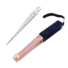 2 Pcs Fire Door Gap Gauge,Engineering Ruler for Measuring The Gap Between Plug Gauges and Doors, Metal Door Gap Measuring Tool, Wedge Vernier Feeler Gauges and Gap Gauge (1-15mm/0.04-0.59in)