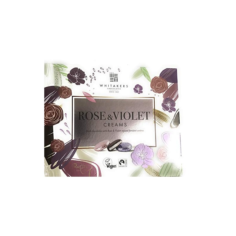 Whitakers Rose & Violets Creams 200g Vegan and Fairtrade