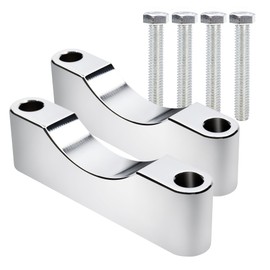 MoKitDora 1“ Wide Front Fender Spacers Mount Kit for 21" 23" 26" Wrap Wheel Compatible with 1997-2013 Harley Touring Road King Street Road Electra Glide FLH FLT, Chrome