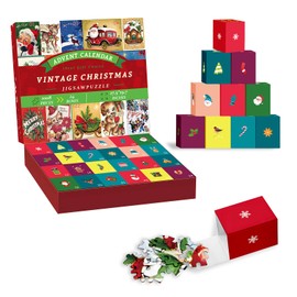 Lihome Advent Calendar Puzzle for Adult 2024, 24 Box Christmas Countdown Calendar Jigsaw Puzzle 1008 Pieces, Family Game In Christmas (Christmas01)