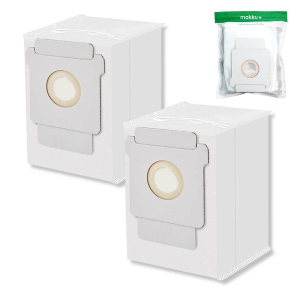 mokku+ Roomba Paper Pack, Plastic Free, 2 Pieces, Compatible Garbage