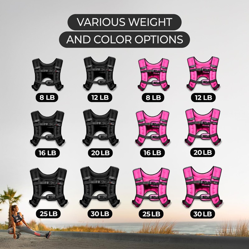 AmStaff Fitness Weighted Vest - Weight Vest for Running, Strength