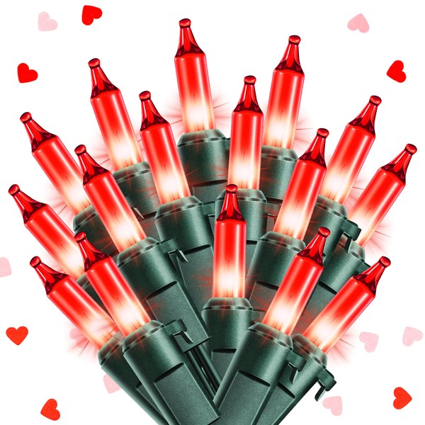 Enhon 280 Bulb 65Ft Valentines Lights, Connectable Valentine‘s Day Decoration