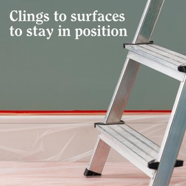 Lick Tape and Drape 20m x 210cm – Pre Taped Masking Film, Masking Film Roll for Painting, Recycled Material, Protective Masking Film, Statically Charged Masking Sheet