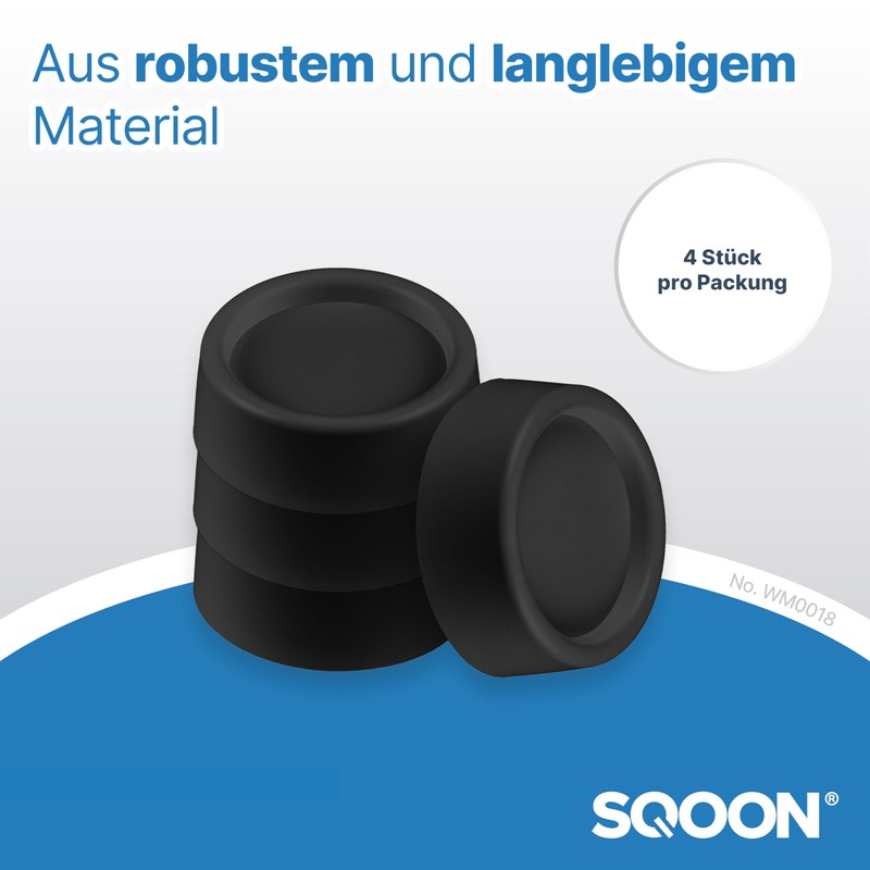 SQOON® Vibration Damper for Washing Machines, Pack of 4, Universal