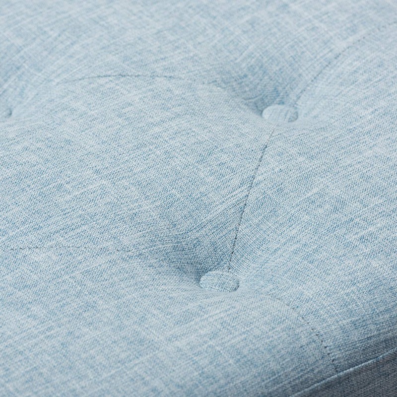 Baxton Studio Hannah Modern and Contemporary Upholstered Button-Tufting Storage Ottoman