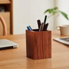 Molyorch 1 x Wooden Pen Holder, Square Pen Pencil Cup,