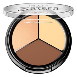 NYX PROFESSIONAL MAKEUP Paleta de contorno de 3 pasos para esculpir la cara, luz