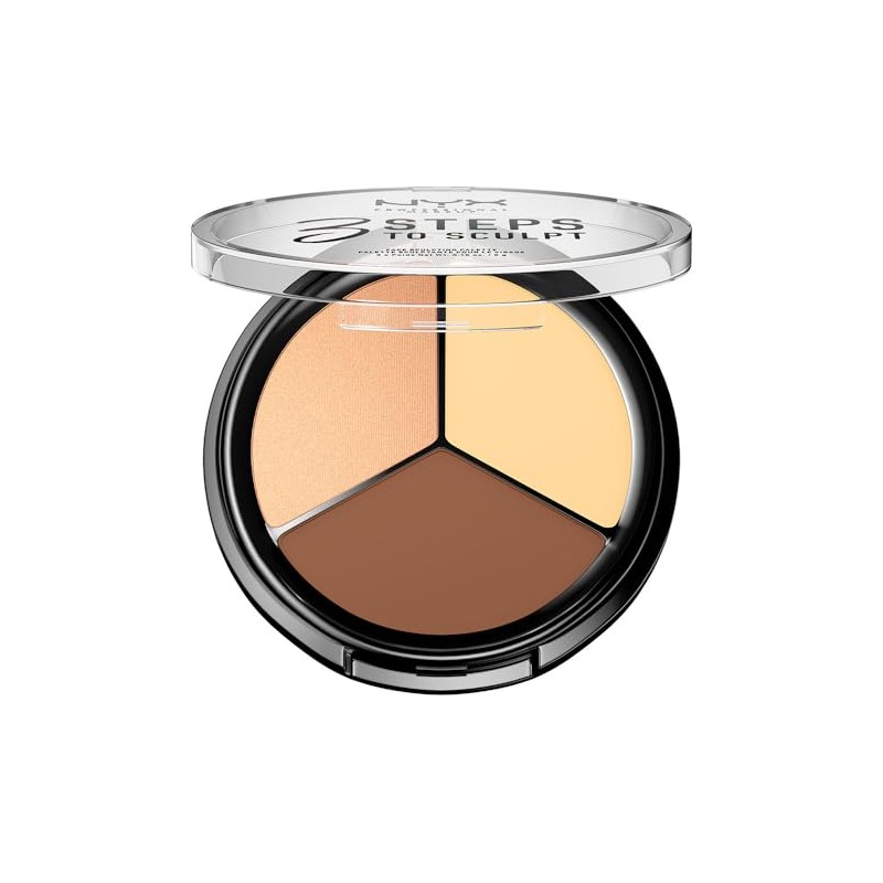 NYX PROFESSIONAL MAKEUP Paleta de contorno de 3 pasos para