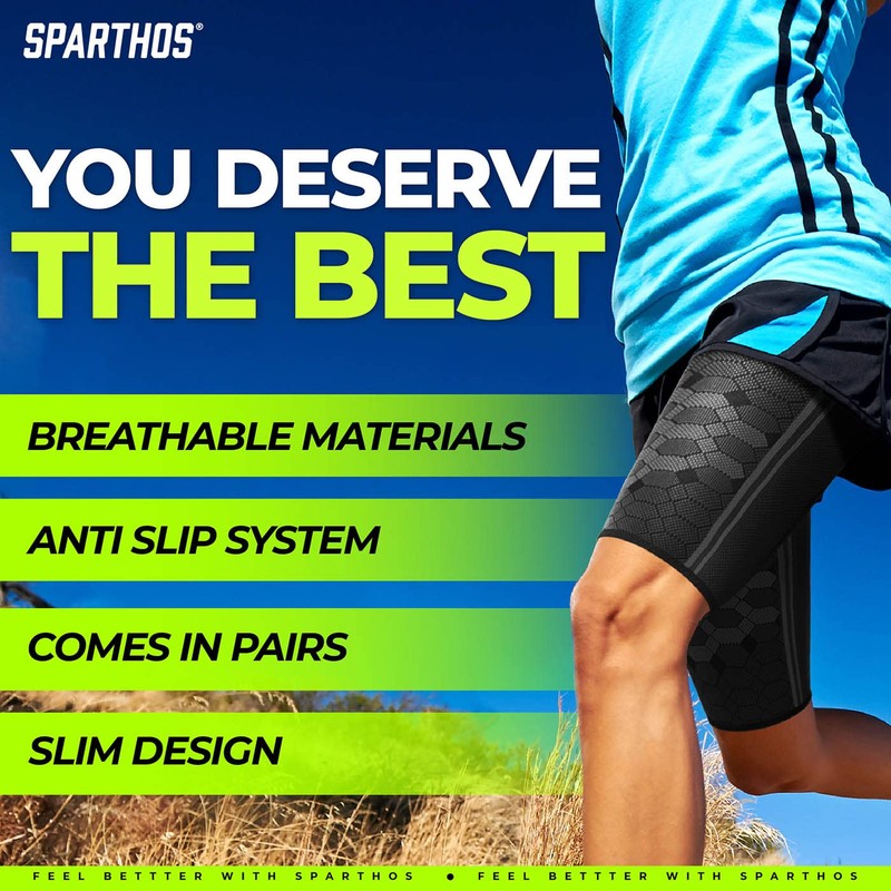 Sparthos Thigh Compression Sleeves (Pair) - Verify Size with Chart