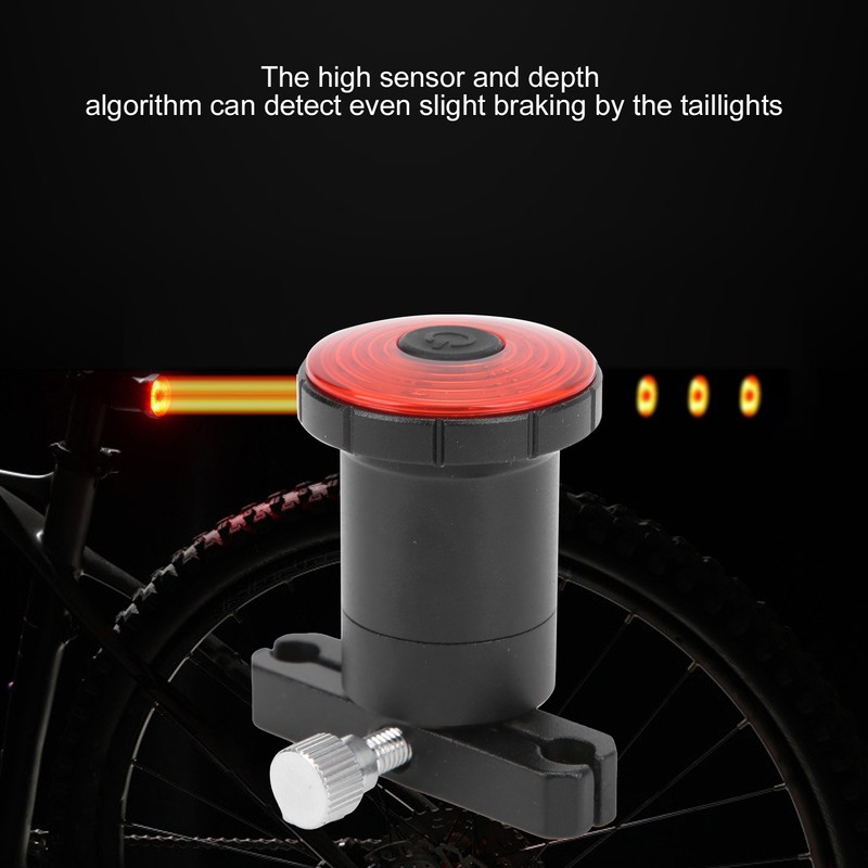 Bicycle Tail Light Automatic Sensing Lamp USB Charging Warning Waterproof