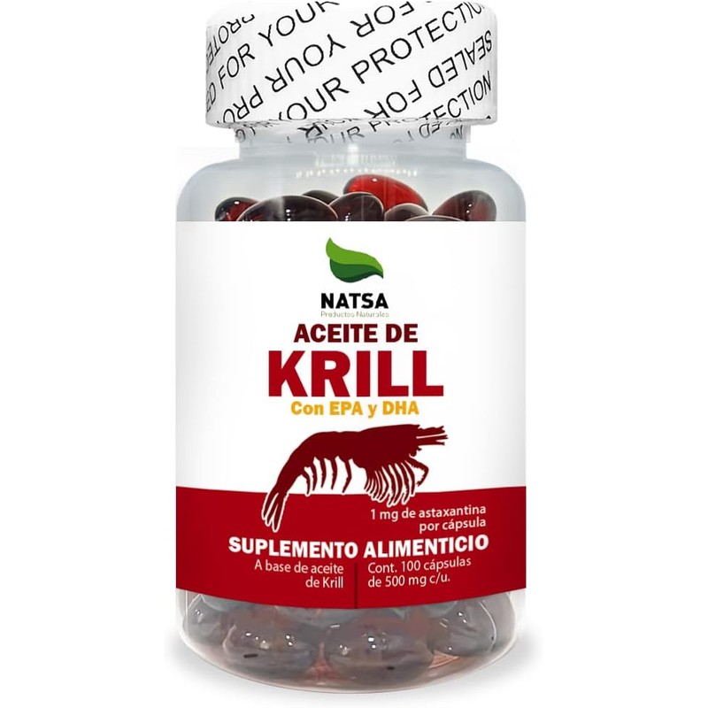 NATSA Aceite de Krill 100 Cápsulas Con EPA y DHA