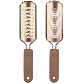2 limas de pedicura para quitar callos de pies, raspador de pies de metal colosal y lima fina para pies mojados y secos, elimina la piel dura