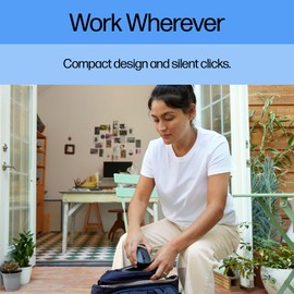 HP 710 Rechargeable Silent Mouse - for Computer or Laptop, Type USB-C Batteries - Multi-OS/Device Compatible - Bluetooth or 2.4 GHZ Dongle - 6 Programmable Buttons - Ambidextrous (6E6F2AA#ABL, Black)