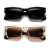 ZIMUSUN Square Frame Sunglasses for Women Men Trendy Chunky Rectangle