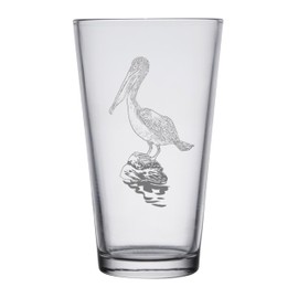 HullSpeed Designs Pelican Engraved Pint & Beer Glasses (Set of 2)