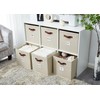 DECOMOMO Storage Bins, Cube Storage Bin with Labels, Fabric Storage