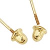 14k Yellow Gold Bowtie Stud Earrings with Screw Back