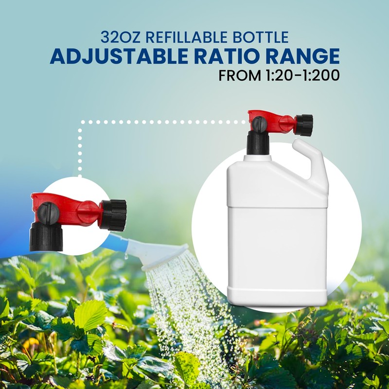 Pacific Pelican Refillable Hose-End Sprayer with 32oz Bottle - Simple