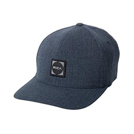 RVCA mens Flexfit Curved Brim Fitted Hat, Rvca Flexfit/Navy Heather, Small-Medium US