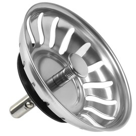 PcvGef Sink Plug, Universal Drain Strainer for Kitchen Sink, 79 mm Stainless Steel Strainer Basket with Drain Plug, Durable Sink Replacement Part for Blanco and Franke Sink