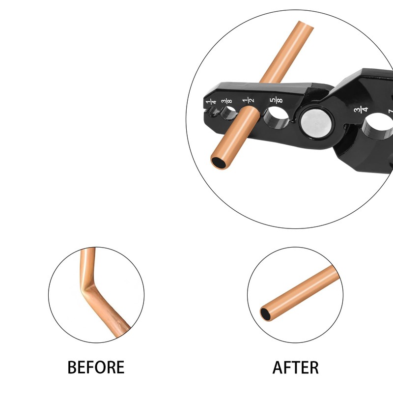 Manual Copper Tube Rounder 6 Hole Pipe Bender Tool -
