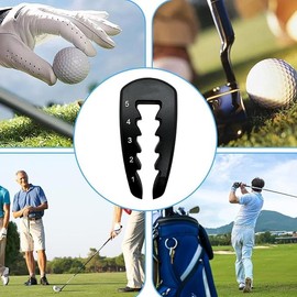 Tee Height Adjuster - Adjustable Tee Holder Portable Precision Setting Tool, Golf Swing Training Aid, Black Golf Club Bag Accessories, Training Equipment Aid for Consistent Swings