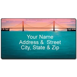 San Francisco Address Label - Customized Return Address Label - 90 Labels - Golden Gate Bridge