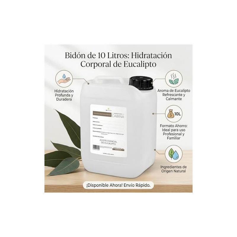 Crema Corporal de Eucalipto 10 Litros | Hidratante Refrescante y