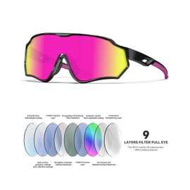 BEACOOL Polarized Cycling Sunglasses for Men Women UV Protection TR90 Sport Sunglasses for Running Fishing Cycling Baseball Golf